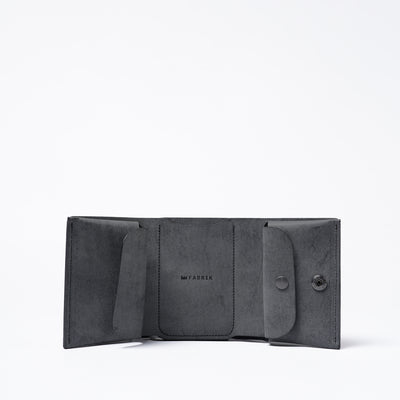 ＜FABRIK＞TRI-FOLD WALLET/綠松石色