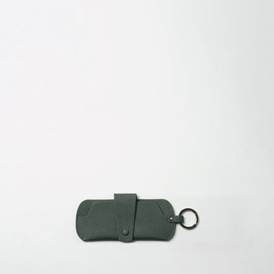 ＜KOBE LEATHER＞Glasses case/米灰色