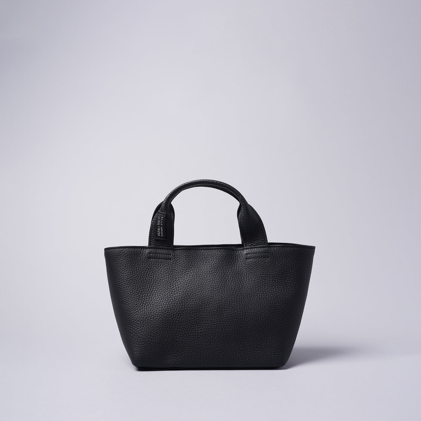 <LEZALI> Embossed Leather Mini Tote / Black