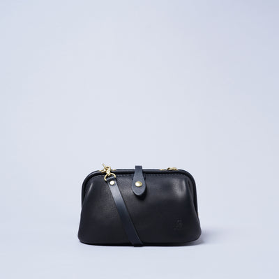 <kissora> Epika Shoulder Bag with Clasp Opening / Navy