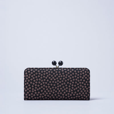<kissora> Kotoinden Kiss Lock Long Wallet / Hyotan BLK