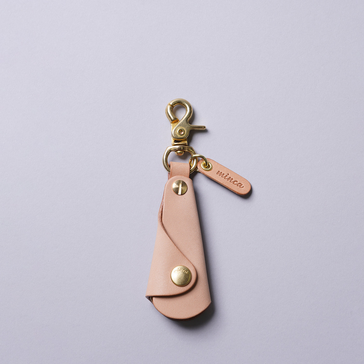 <minca> Brass Shoehorn Key Holder / Tan