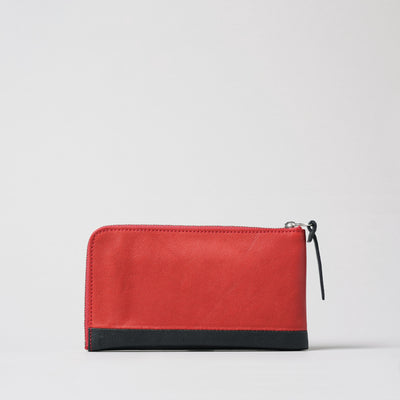 <numeri> Sottile Bi-Color L Zipper Long Wallet / Black x Grey