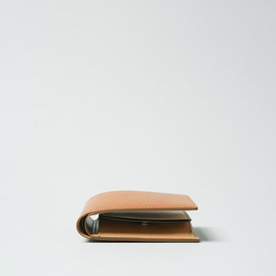 <Flathority> Water dyed oil cordovan bi-fold wallet / Black