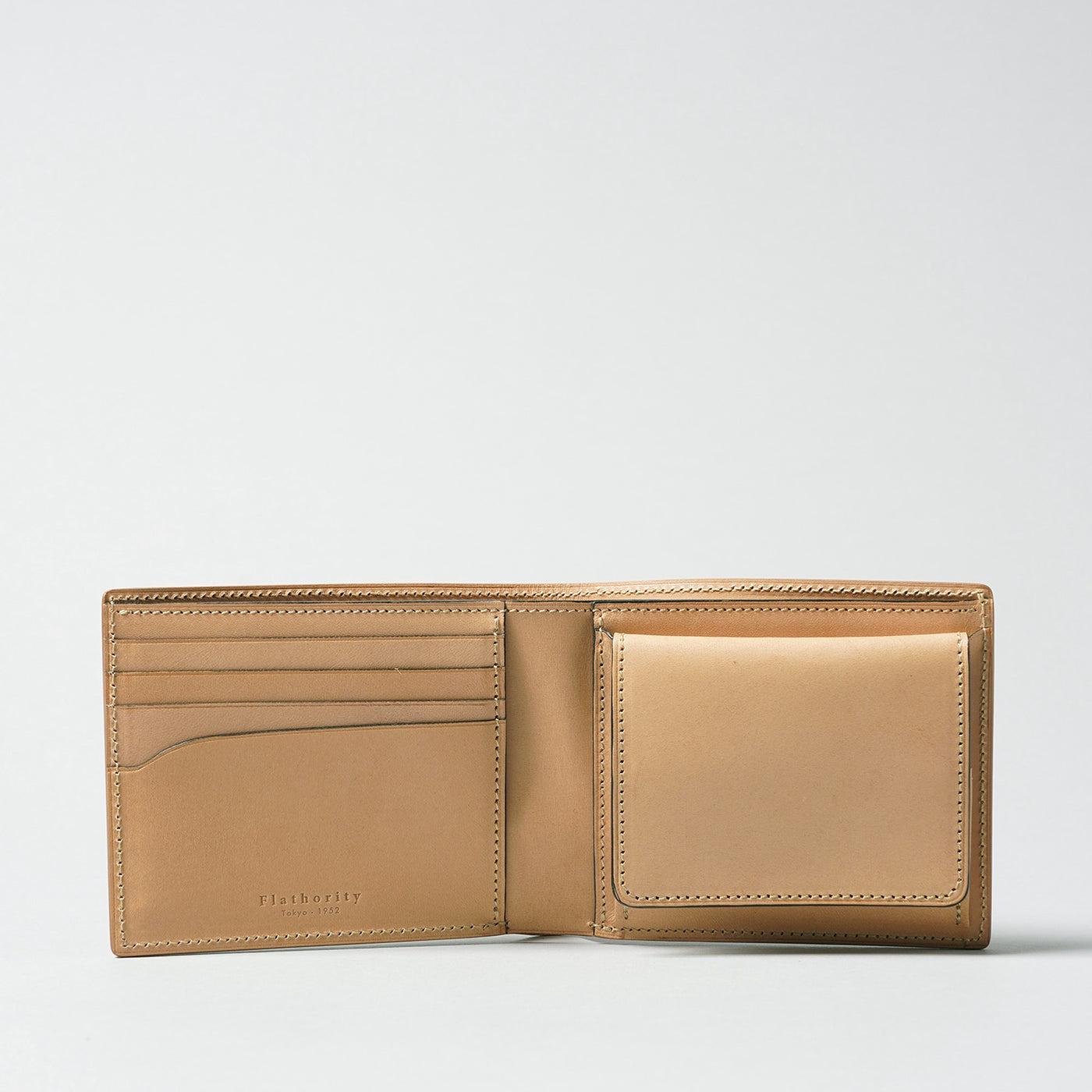 <Flathority> Water dyed oil cordovan bi-fold wallet / Black