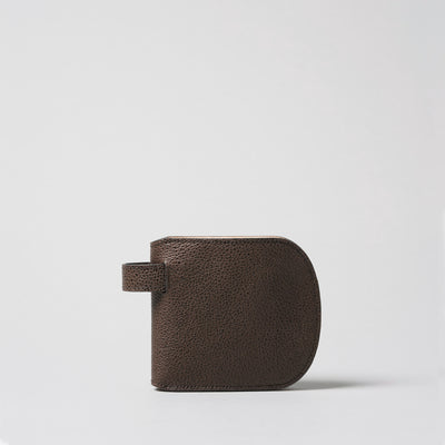 <Hawk Feathers>  Kuro-zan Leather Lacquered Hip Pocket Leather Wallet (With Coin Pocket) / Chocolate