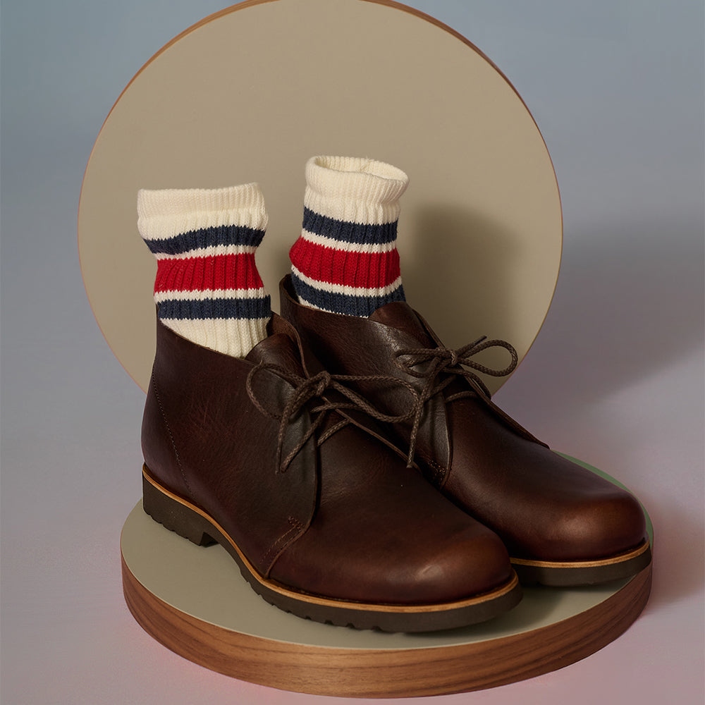 <KOTOKA>Yoshino Chukka Men's Tatsuno Waxed Leather / Brown