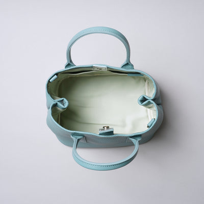 <itten-itten> Leather Mini Tote (w/ D) / Blue