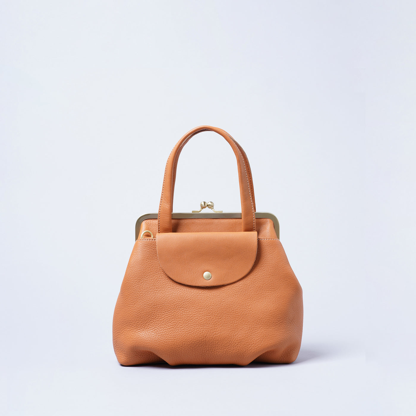 ＜kissora＞Tommy 口金迷你托特包&斜背包/駱駝色