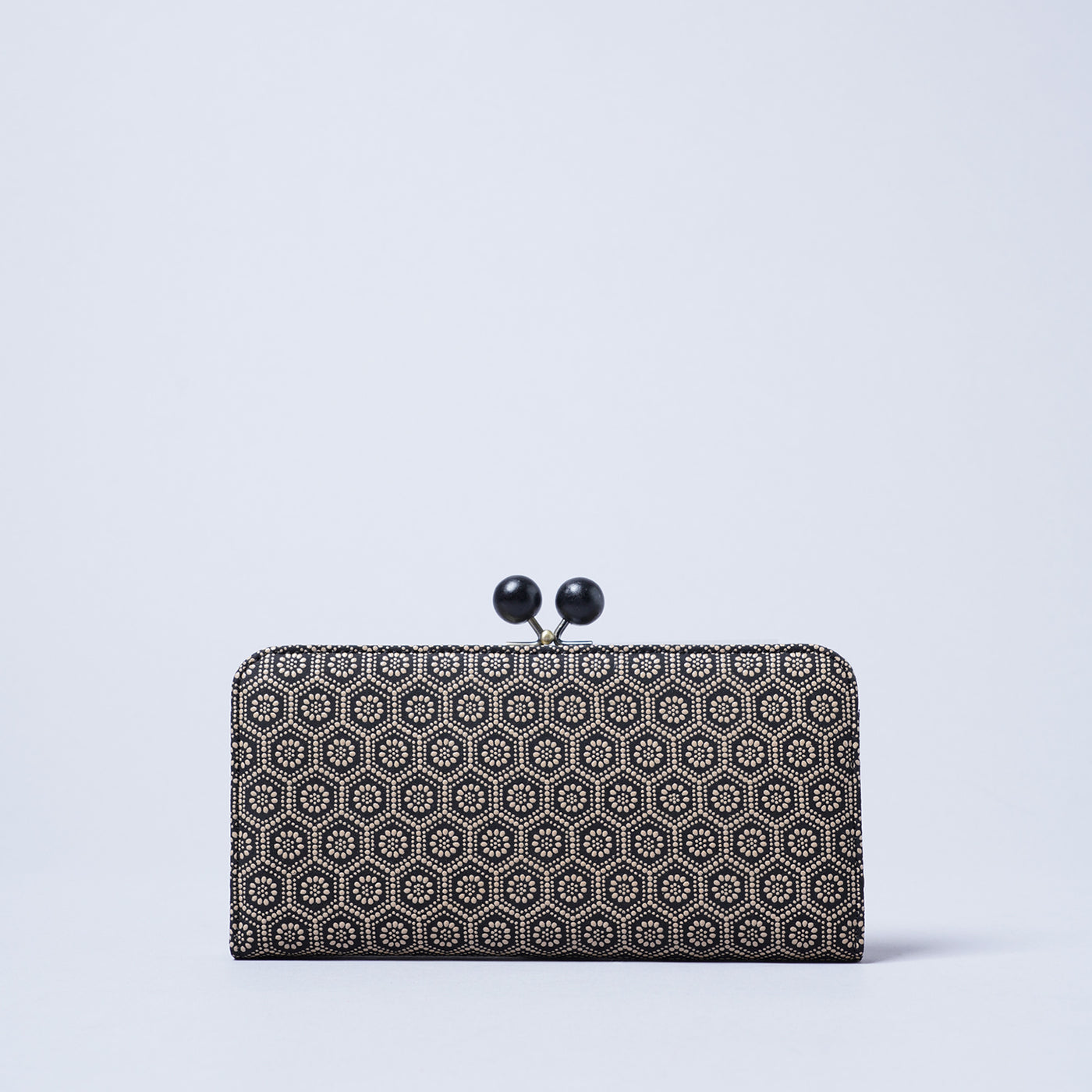 <kissora> Kotoinden Kiss Lock Long Wallet / Hyotan BLK