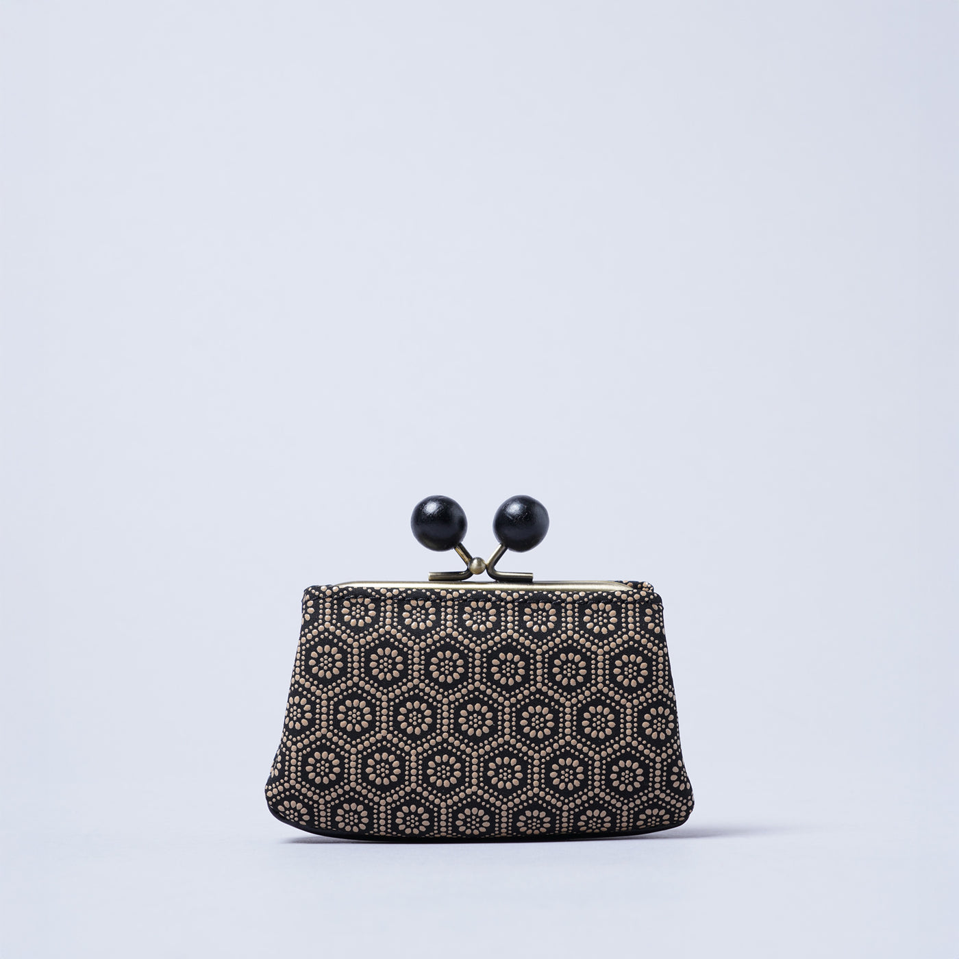 ＜kissora＞古都印傳 口金迷你錢包/龜甲米