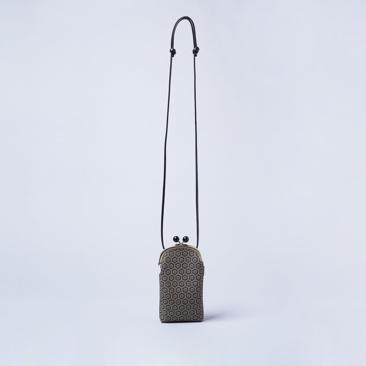 ＜キソラ＞古都印伝 がま口 スマホショルダー/小桜PNK (ピンク)