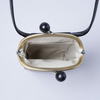 ＜キソラ＞古都印伝 がま口 スマホショルダー/小桜PNK (ピンク)