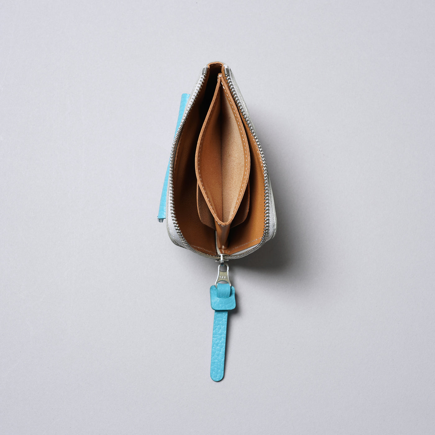 ＜ヌメリ＞ソッティミニ バイカラー/ライトグレー×ライトブルー