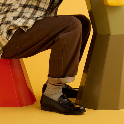 ＜HARUTA＞男款 便士樂福鞋/黑色