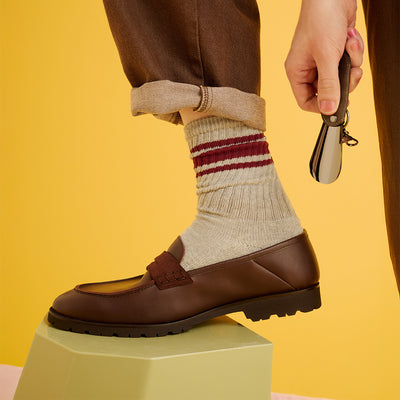 ＜エンリオ＞キーホルダー付靴ベラ/ブラック