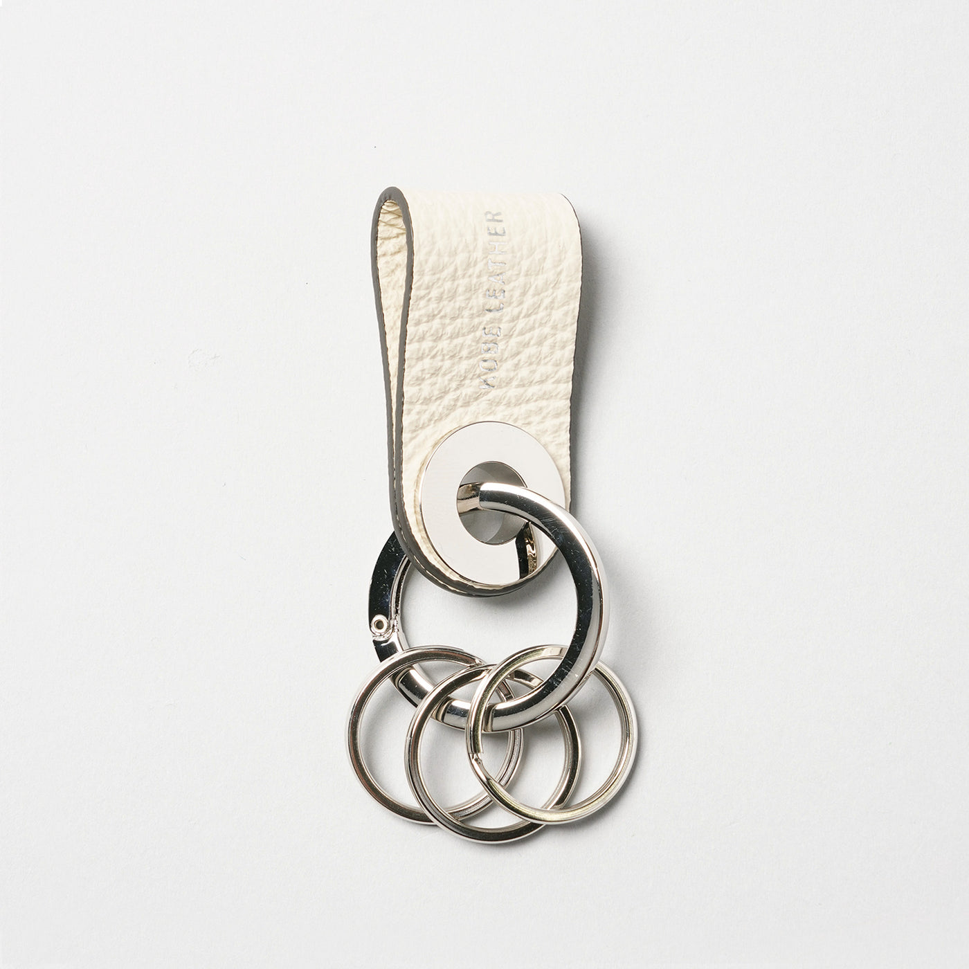 ＜kobe leather＞Key ring / Ivory