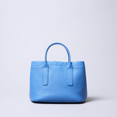 <itten-itten> Leather Mini Tote (w/ D) / Blue