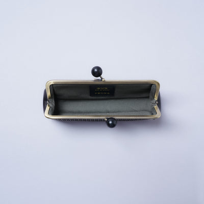 ＜kissora＞古都印傳 口金眼鏡盒/龜甲米