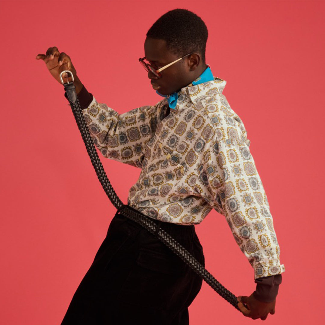 <bell la bell> Tochigi Leather Mesh Belt / Black