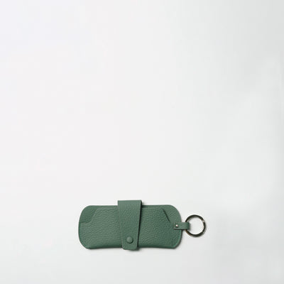 ＜KOBE LEATHER＞Glasses case/黑色