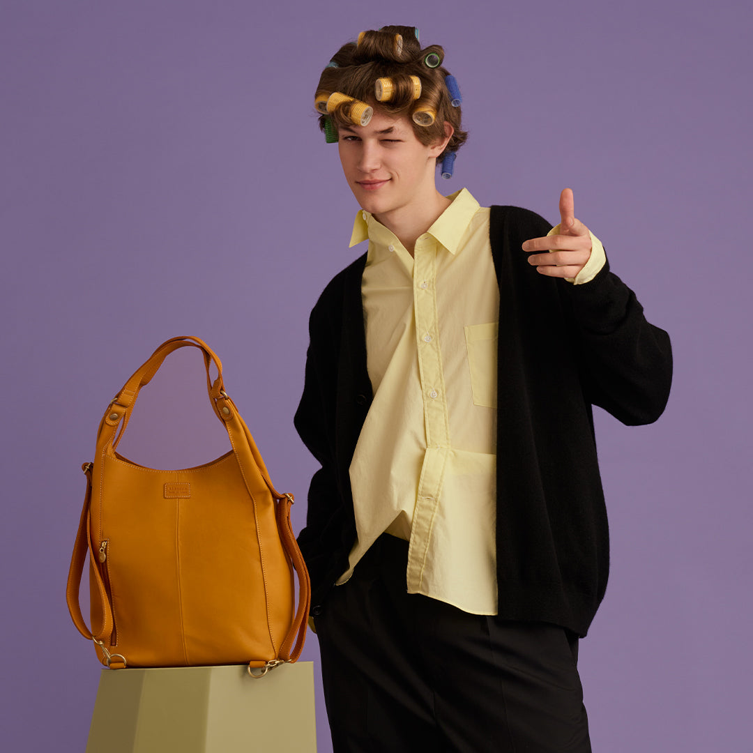 ＜kissora＞兩用包/駱駝色