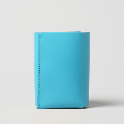 ＜FABRIK＞TRI-FOLD WALLET/綠松石色