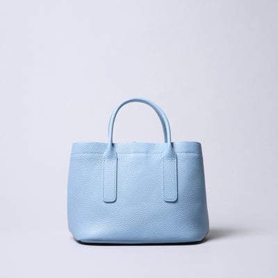 <itten-itten> Leather Mini Tote (w/ D) / Blue