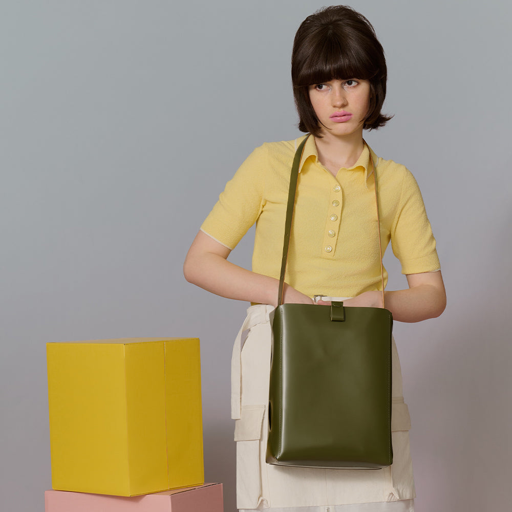 ＜FABRIK＞BOCHS/A4 MULTI TOTE/苔蘚綠