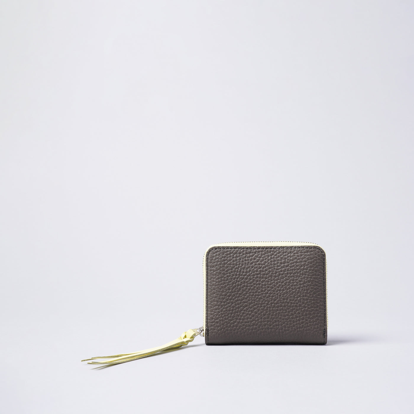 <Annak> Compact Round Wallet / Black x Turqoise