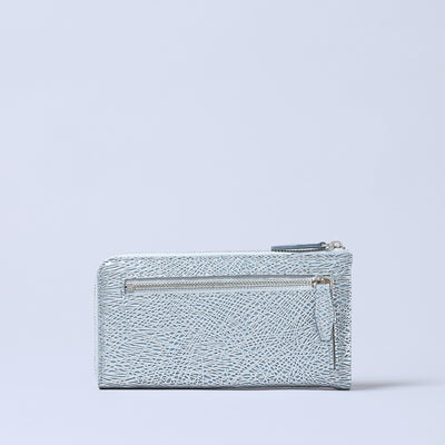 ＜Coquette＞Lzip Wallet 波紋/白色