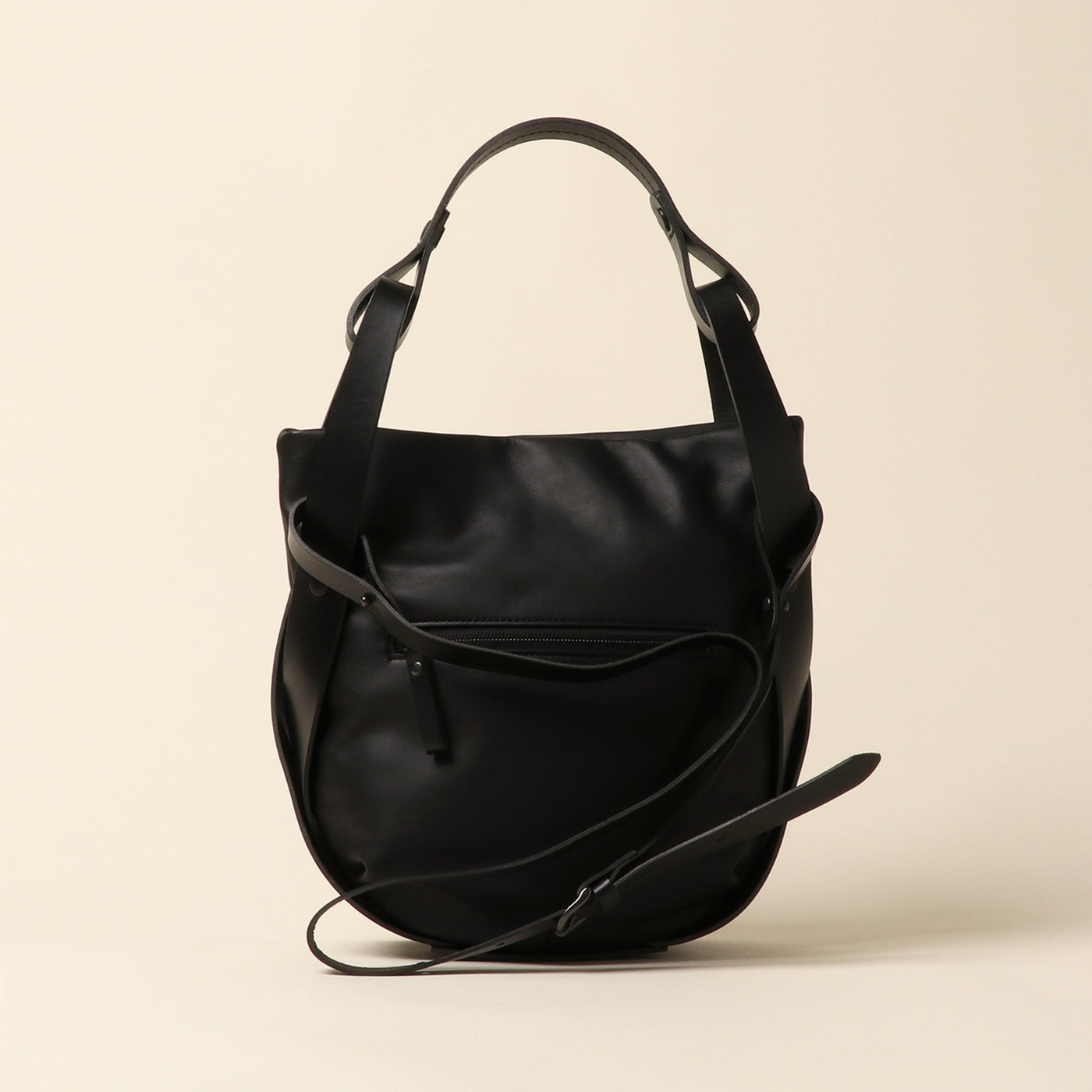 ＜estine＞Cradle系列 - 2WAY LEATHER BAG / 黑色