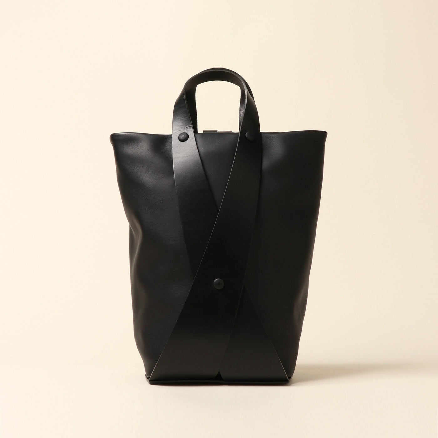 <Estine> Cradle series leather backpack/black