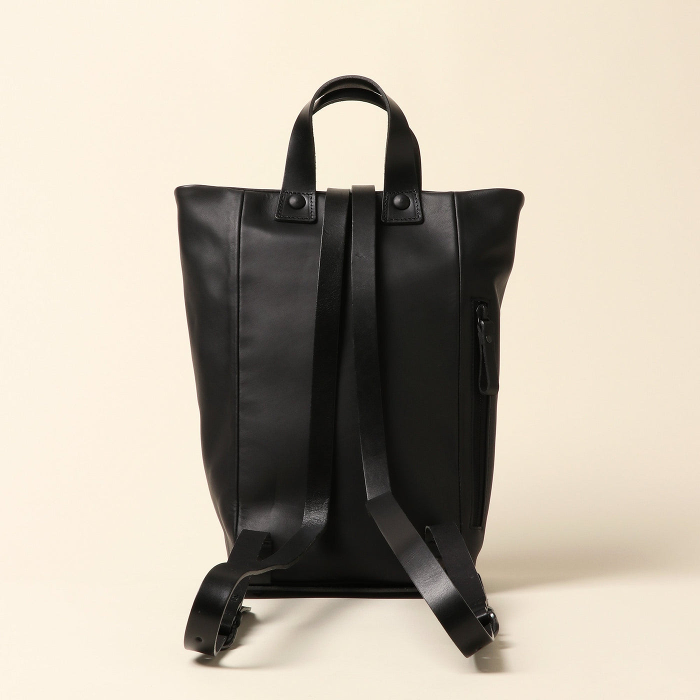 <Estine> Cradle series leather backpack/black