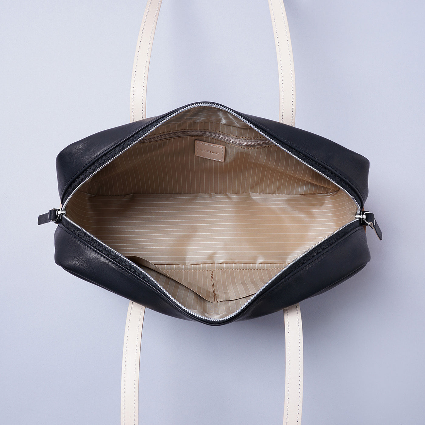 <ESTINE> Logical Series Leather East West Bag / Black