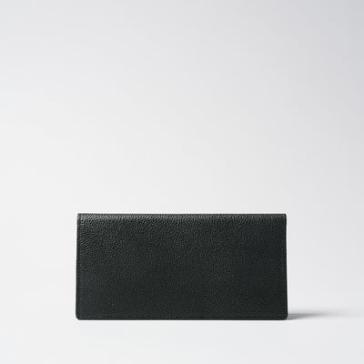 <Hawk Feathers>  Kuro-zan Leather Lacquered Billfold / Chocolate