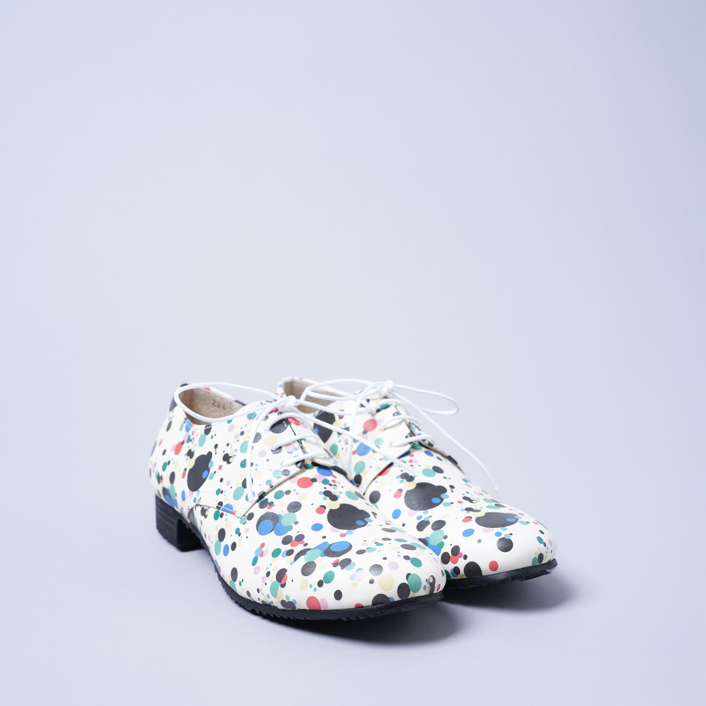 <KUTSUNE> BLUCHER STRAIGHT CHIP /  Liberty Dot White (Multi)