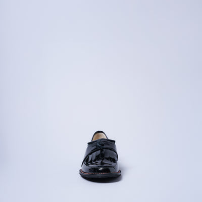 <KUTSUNE> LOAFER / Black Enamel (Black)