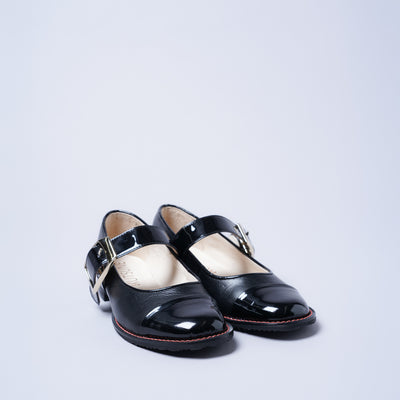 ＜KUTSUNE＞BIG BIJOU PUMPS/黑色