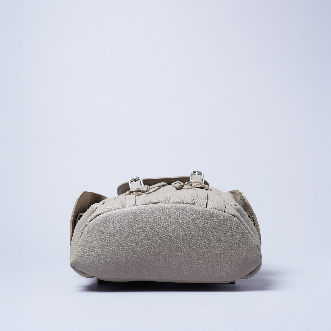 <LEZALI>  Embossed Leather Drawstring Day Backpack / Black