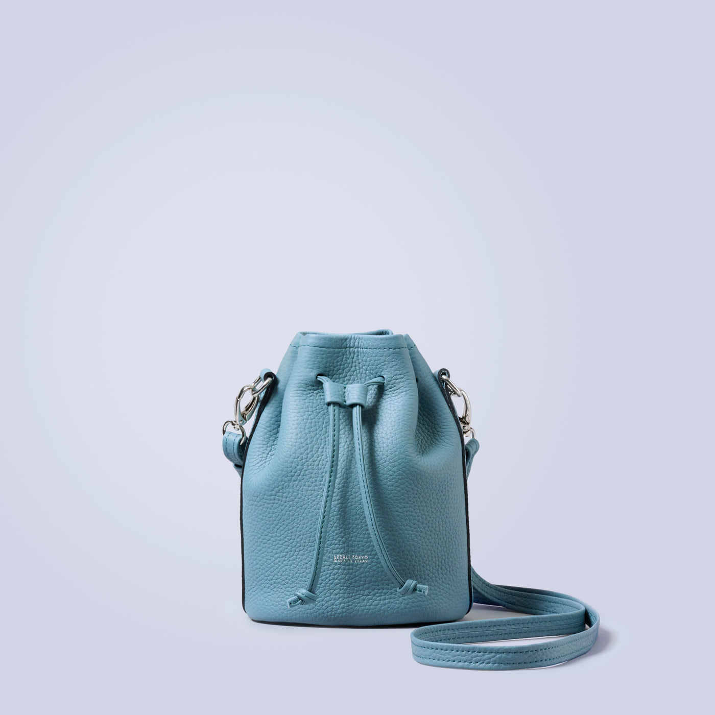 ＜レザリ＞エンボスミニ巾着ショルダー/トープ