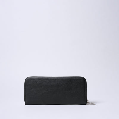 <SENTI FLATTER THE SENSES> Round Zip Smart Long Wallet / Black