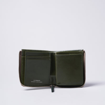 <SLOW> bridle -L Zip  short mini wallet-/Green