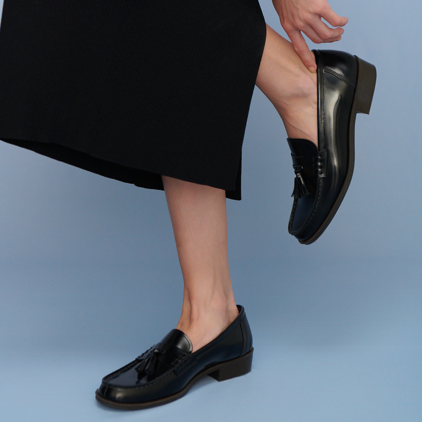 <HALTA> Casual Tassel Loafer / Black