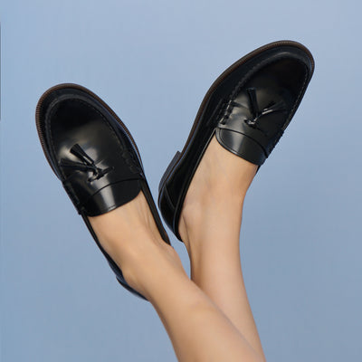 <HALTA> Casual Tassel Loafer / Black