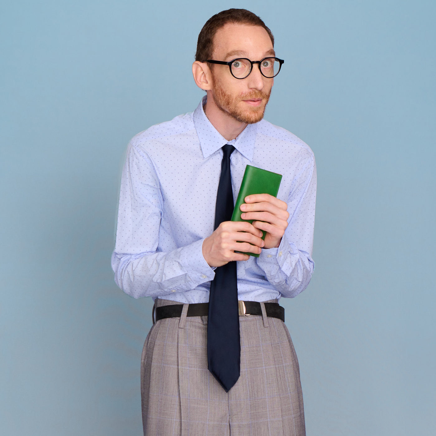 <FLATHORITY> Water-dyed oil cordovan long wallet with coin purse / Green