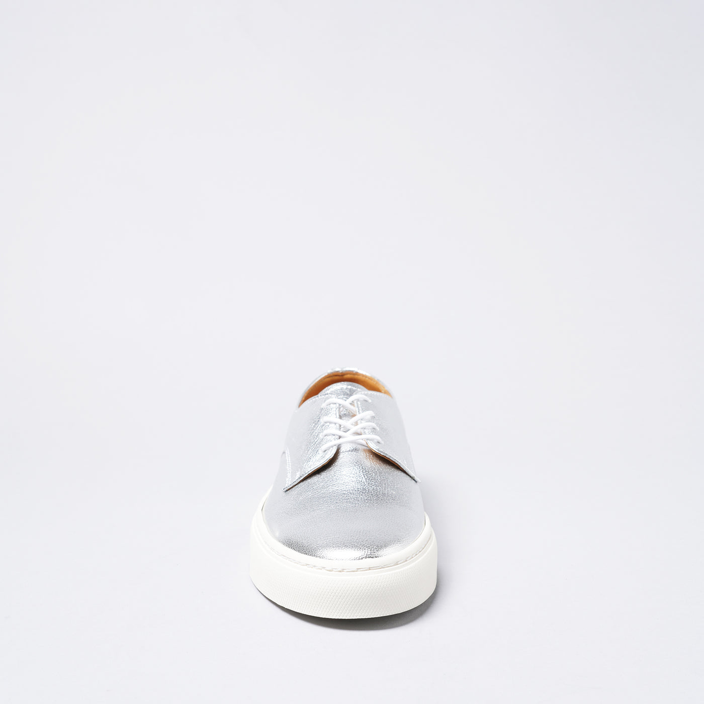 <TOSS> Bath Lace Up Leather Sneaker / Silver