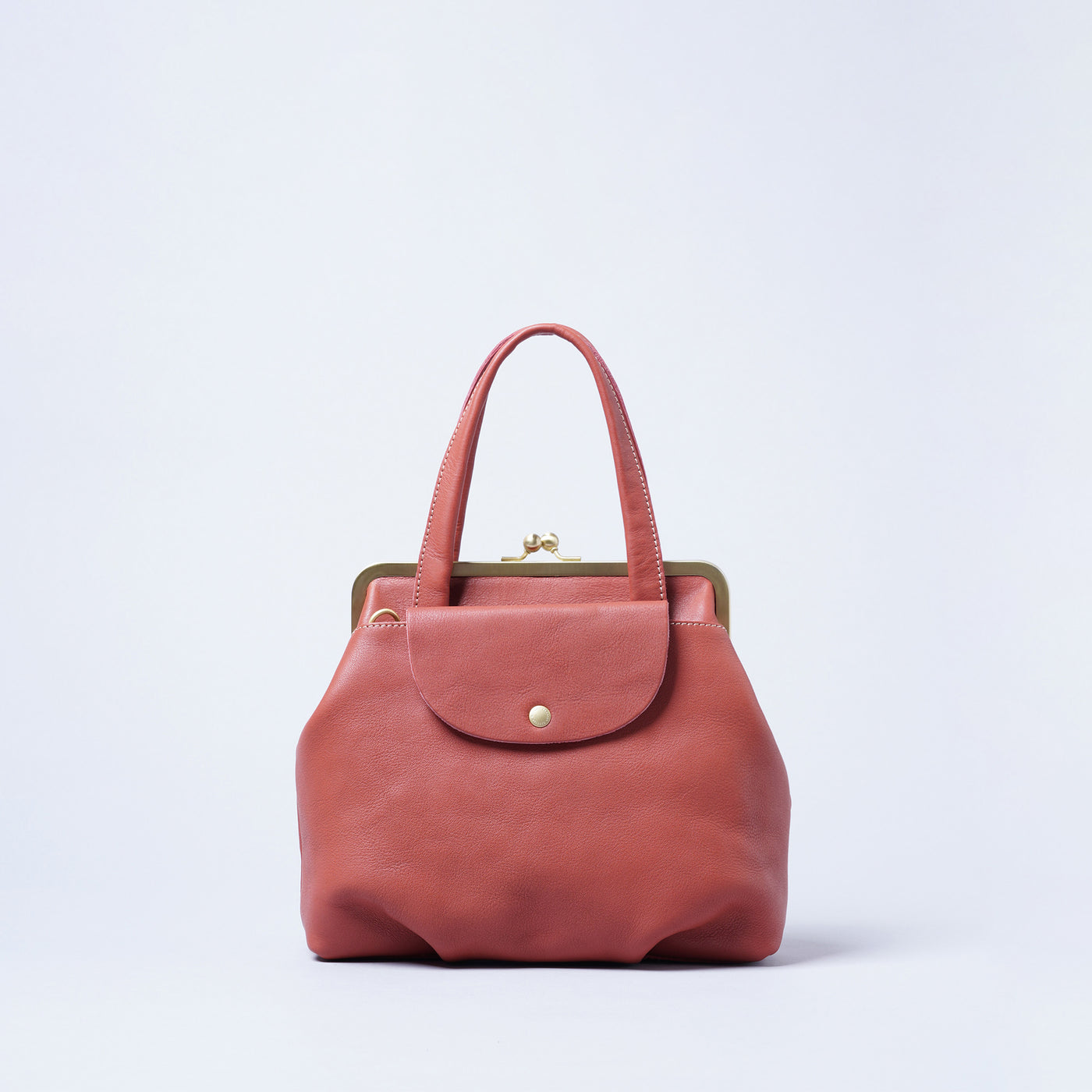 ＜kissora＞Tommy 口金迷你托特包&斜背包/橘色