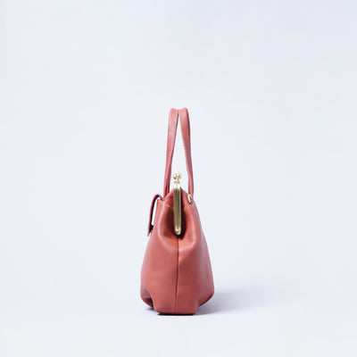 ＜kissora＞Tommy 口金迷你托特包&斜背包/駱駝色