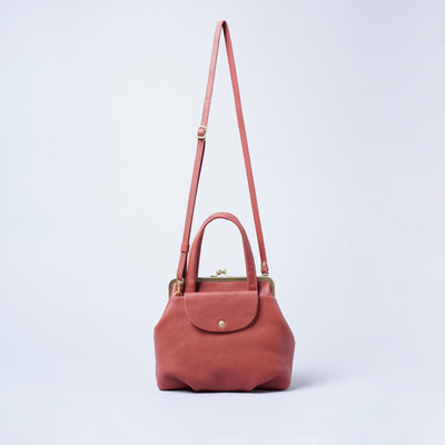 ＜kissora＞Tommy 口金迷你托特包&斜背包/駱駝色